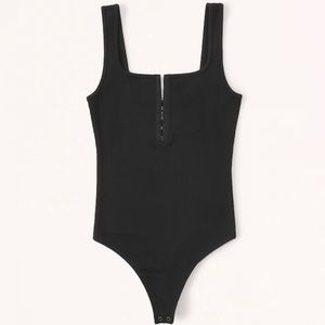 Abercrombie Ribbed Hook-and-Eye Bodysuit